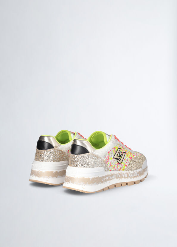 Liu Jo Sneakers Platform Full Glitter