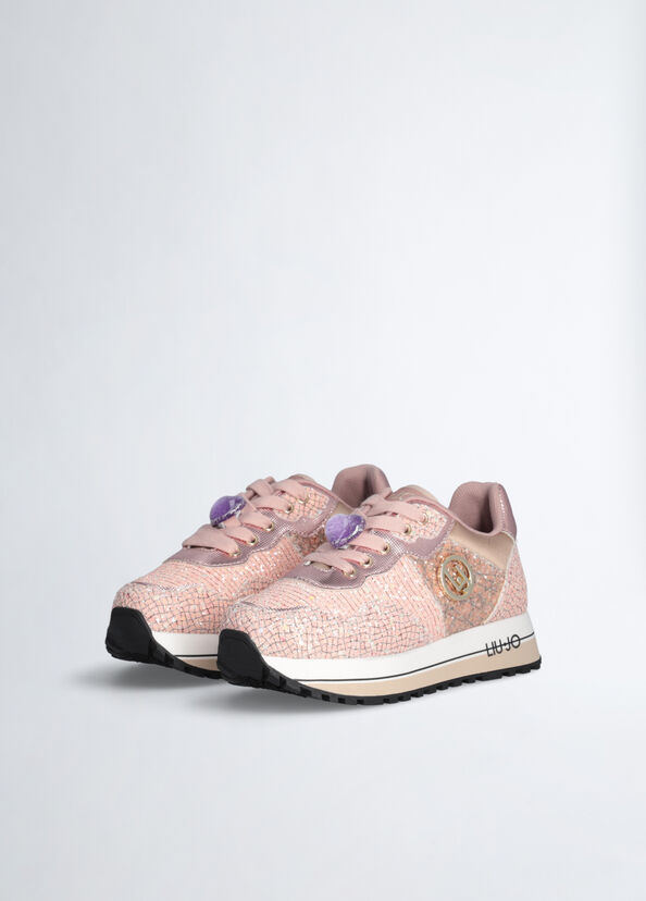 Liu Jo Sneakers Platform Full Glitter