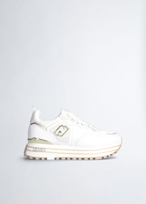 Liu Jo Sneakers Platform In Pelle E Nylon