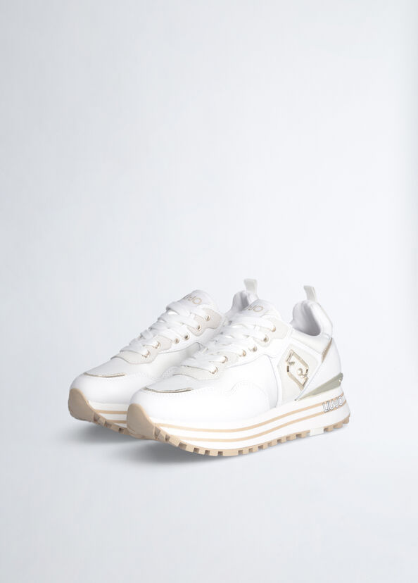 Liu Jo Sneakers Platform In Pelle E Nylon