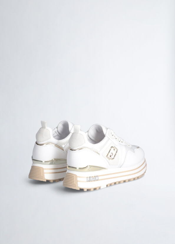 Liu Jo Sneakers Platform In Pelle E Nylon