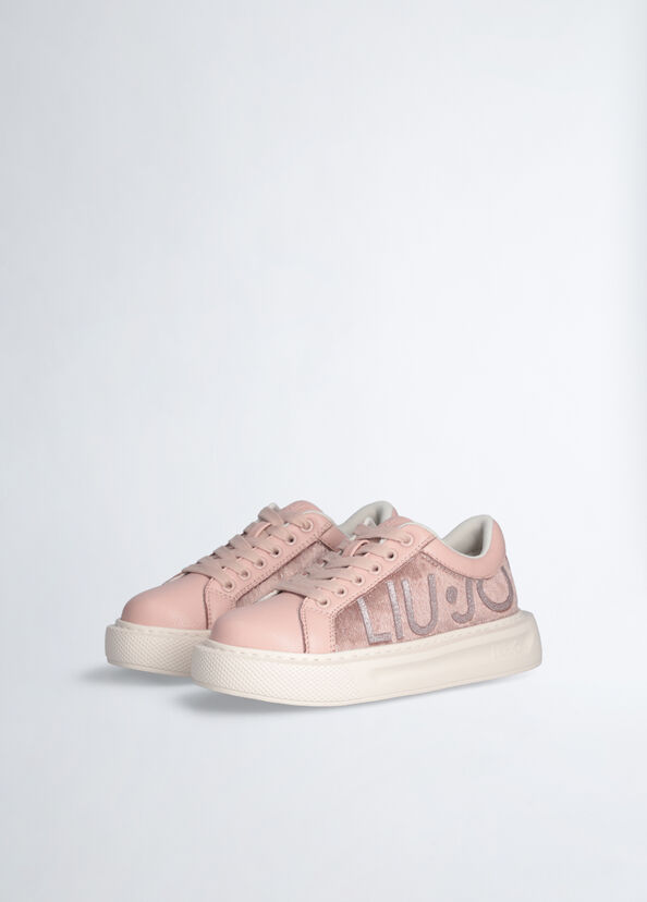 Liu Jo Sneakers Rosa Con Maxi Logo