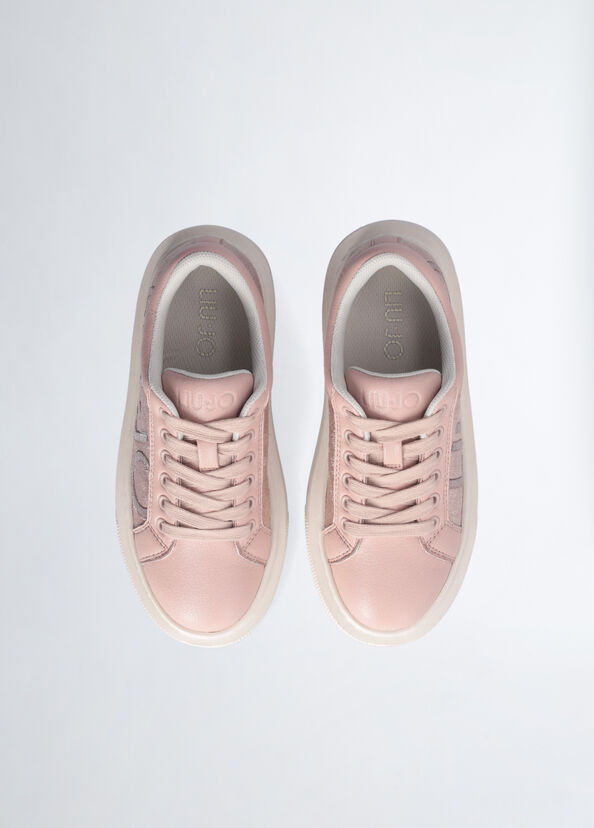 Liu Jo Sneakers Rosa Con Maxi Logo