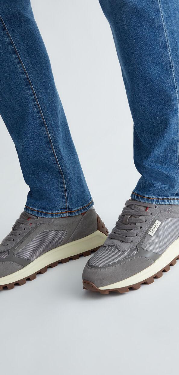 Liu Jo Sneakers uomo in suede e mesh