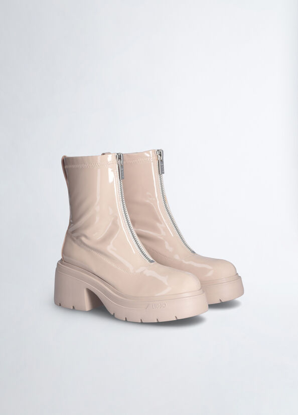 Liu Jo Stivaletti Crema In Vernice