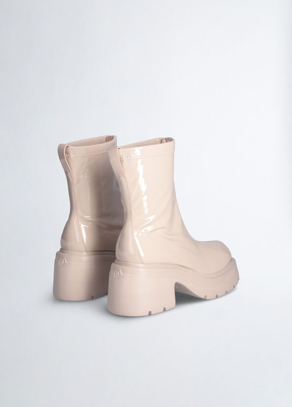 Liu Jo Stivaletti Crema In Vernice