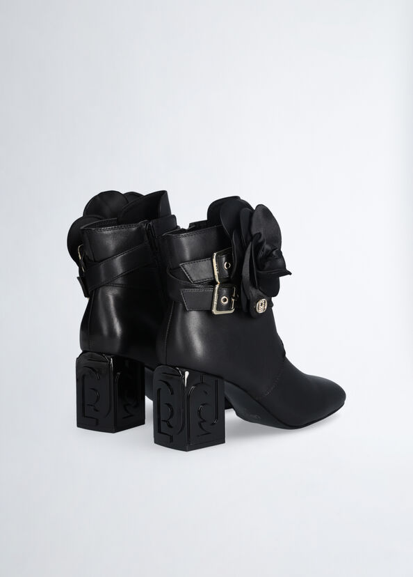 Liu Jo Stivaletti In Pelle Con Fiore