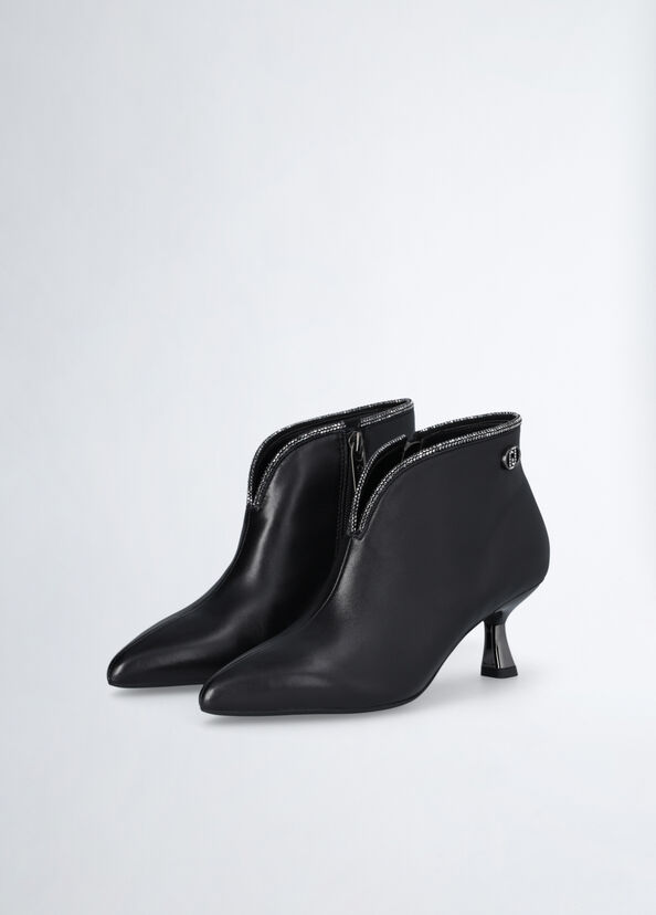 Liu Jo Stivaletti In Pelle Con Strass