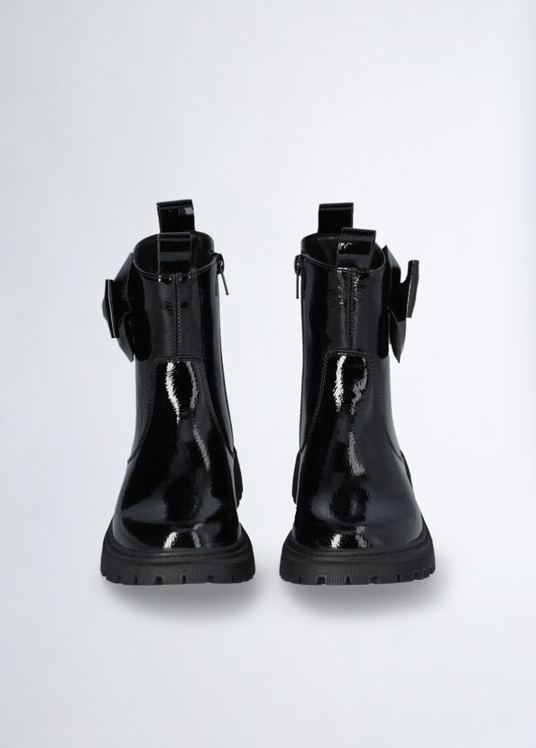 Liu Jo Stivaletti Neri Con Maxi Fiocco