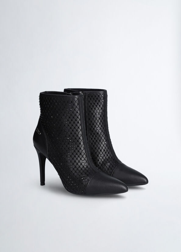 Liu Jo Stivaletti Neri Con Strass