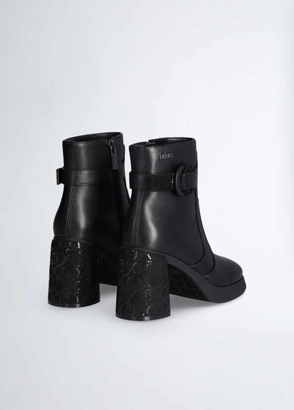 Liu Jo Stivaletti Neri In Pelle