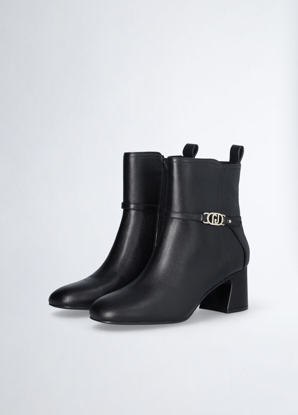 Liu Jo Stivaletti Neri In Pelle