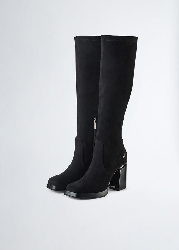 Liu Jo Stivali Alti Neri Stretch