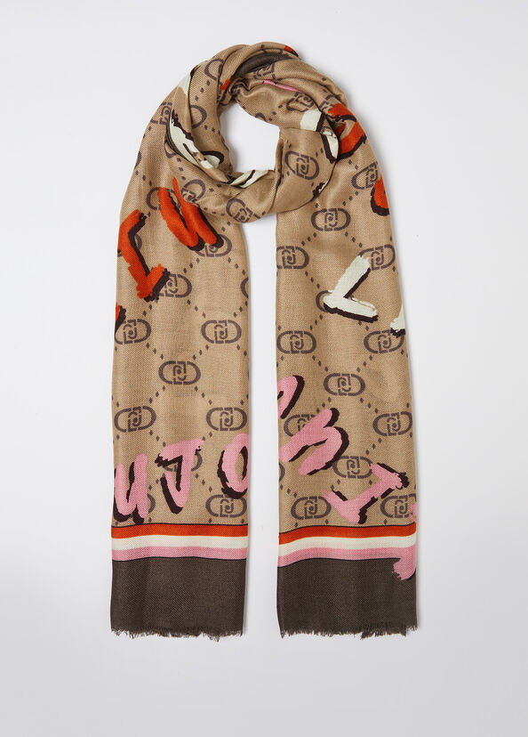 Liu Jo Stola In Misto Lana Stampata