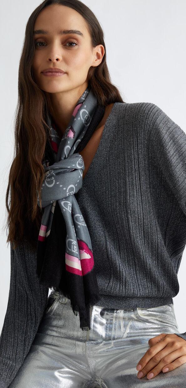 Liu Jo Stola in misto lana stampata