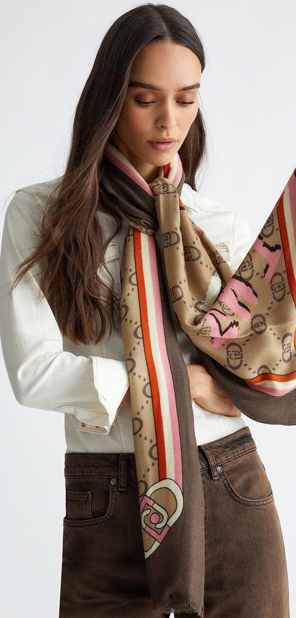 Liu Jo Stola in misto lana stampata