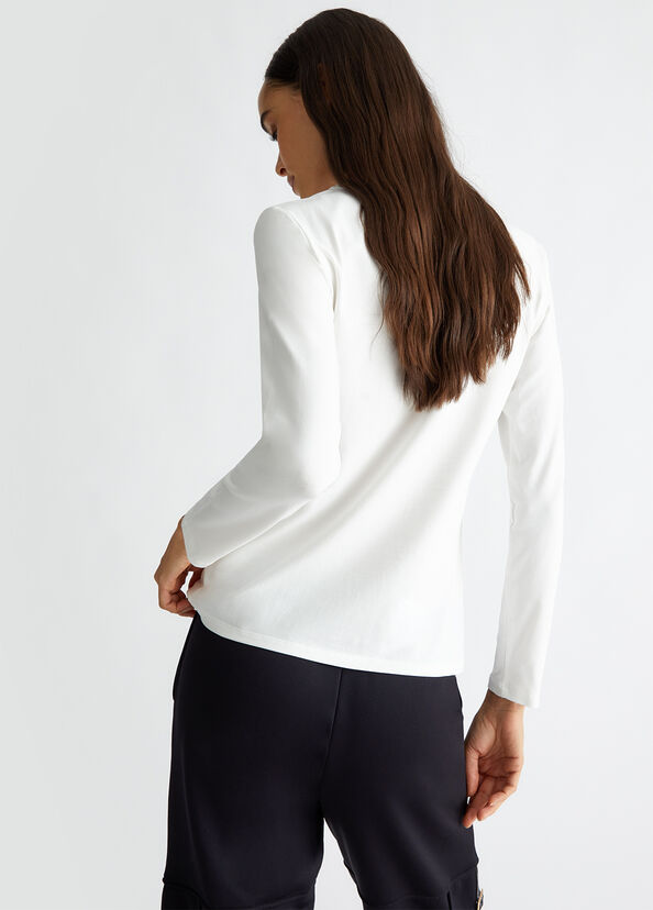 Liu Jo T-shirt Con Cuore E Strass