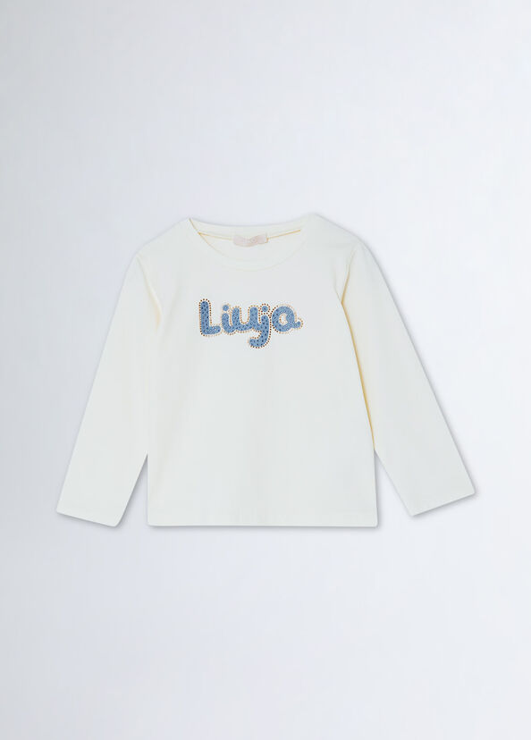 Liu Jo T-shirt Con Logo E Strass