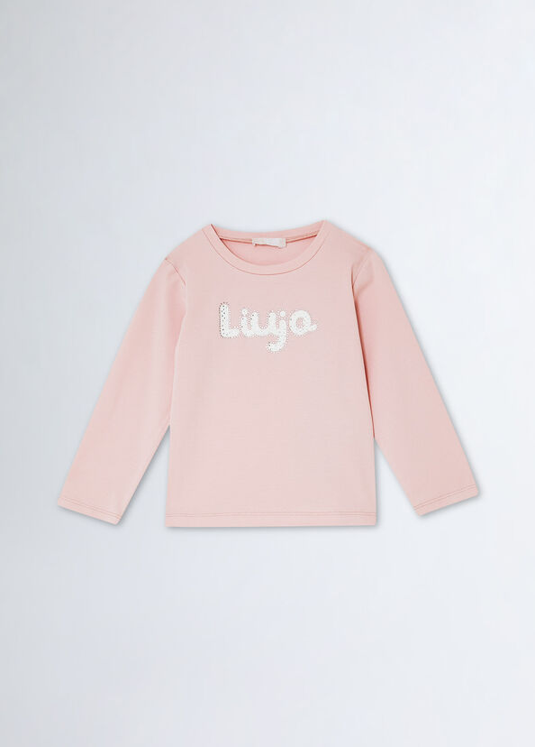 Liu Jo T-shirt Con Logo E Strass