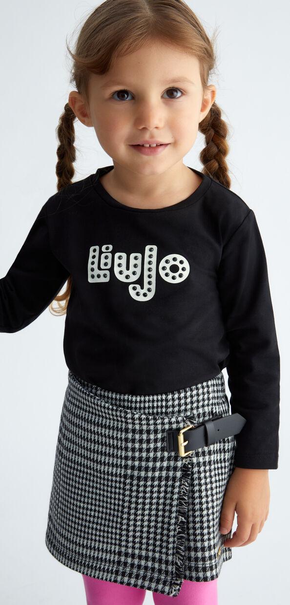 Liu Jo T-shirt con logo e strass