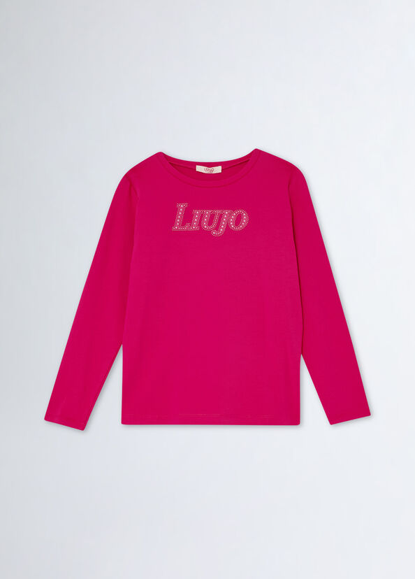 Liu Jo T-shirt Con Logo E Strass