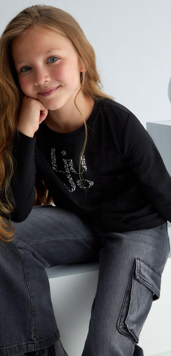 Liu Jo T-shirt con logo e strass