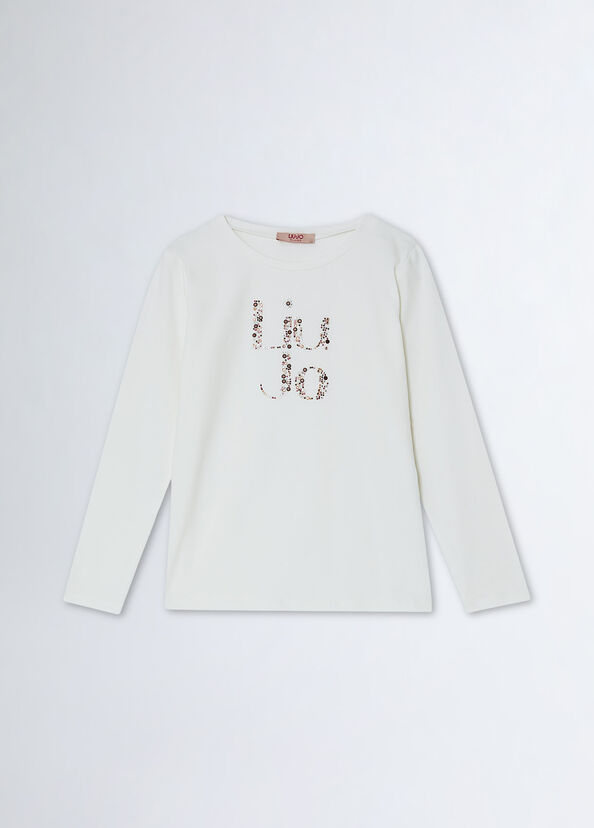 Liu Jo T-shirt Con Logo E Strass
