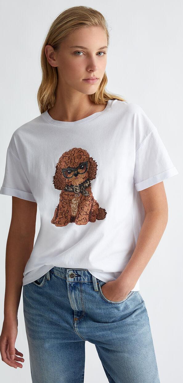 Liu Jo T-shirt con stampa e applicazioni