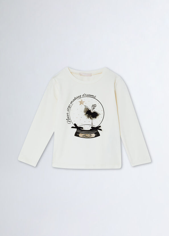 Liu Jo T-shirt Con Stampa E Strass