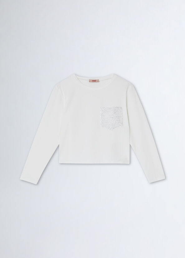 Liu Jo T-shirt In Cotone Con Strass