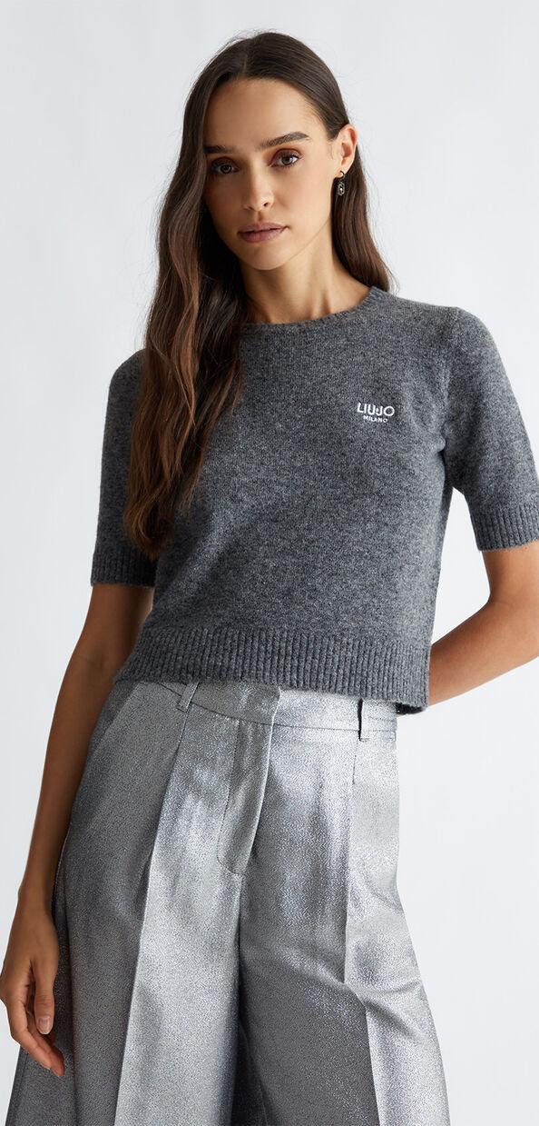 Liu Jo T-shirt in misto lana e alpaca