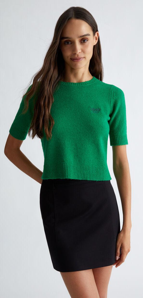 Liu Jo T-shirt in misto lana e alpaca