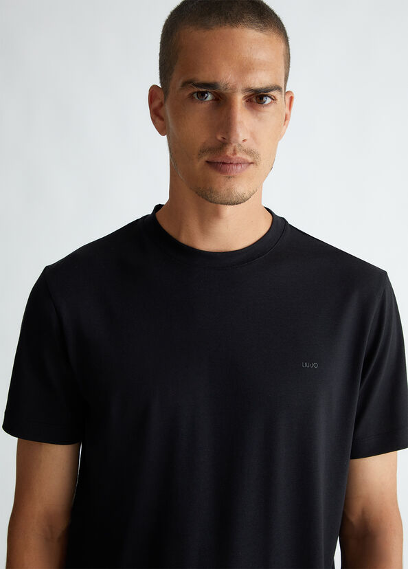 Liu Jo T-shirt Nera In Cotone