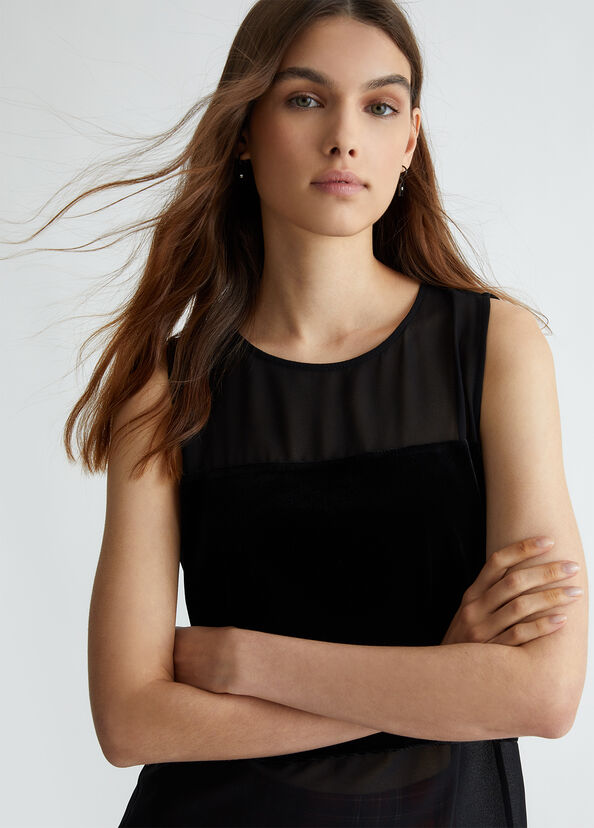 Liu Jo Top Con Inserto In Velluto