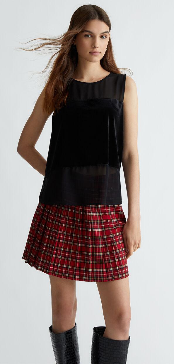 Liu Jo Top con inserto in velluto