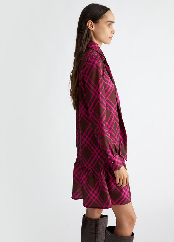 Liu Jo Vestito Chemisier In Raso Stampato