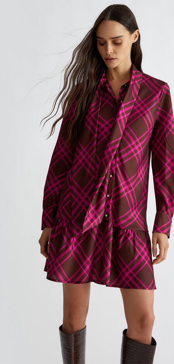 Liu Jo Vestito chemisier in raso stampato