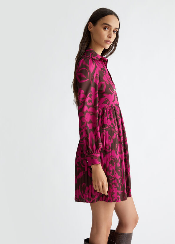 Liu Jo Vestito Chemisier In Twill Stampato