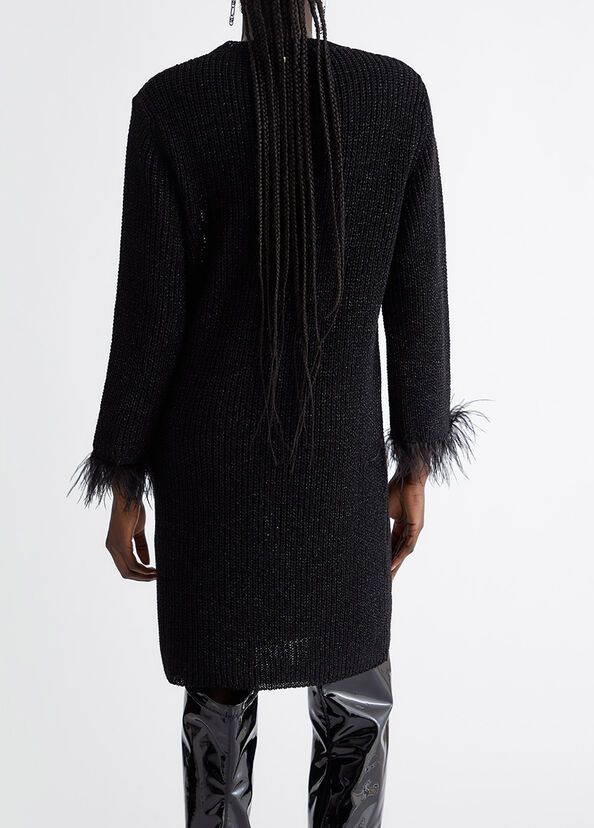 Liu Jo Vestito In Maglia Con Piume