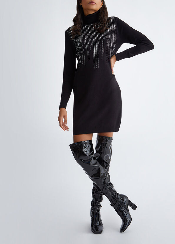 Liu Jo Vestito In Maglia Con Strass