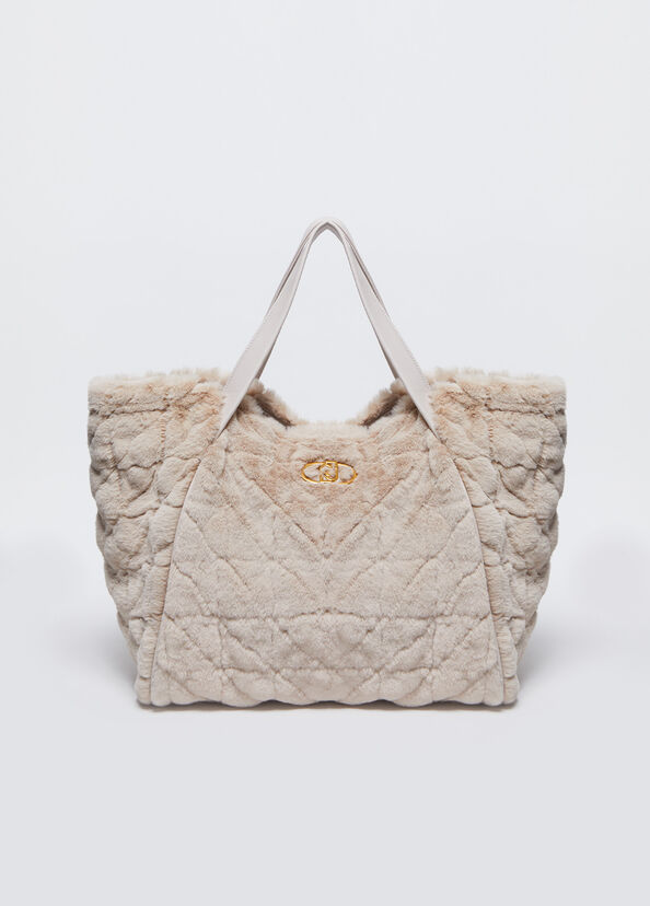 Liu Jo Shopping Bag In Pelliccia Sintetica Con Pochette