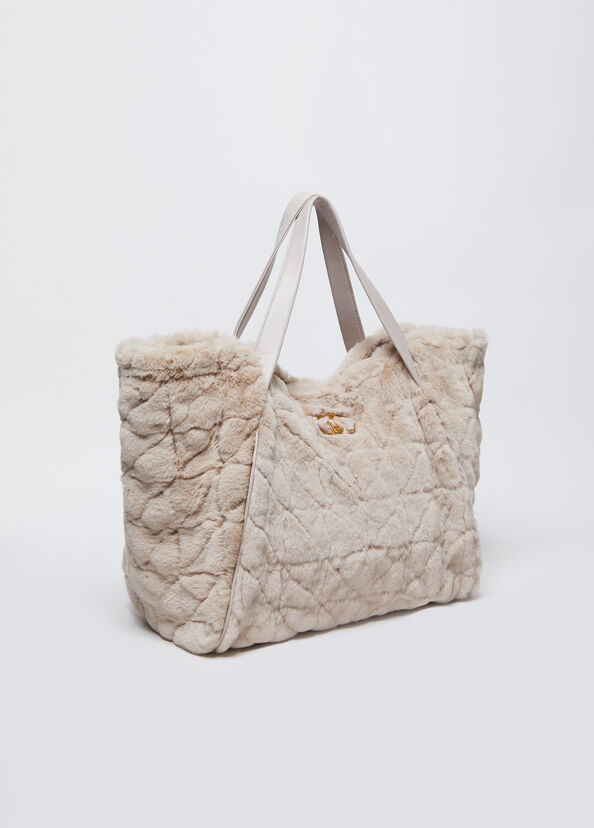 Liu Jo Shopping Bag In Pelliccia Sintetica Con Pochette