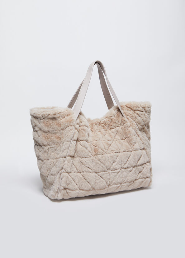 Liu Jo Shopping Bag In Pelliccia Sintetica Con Pochette