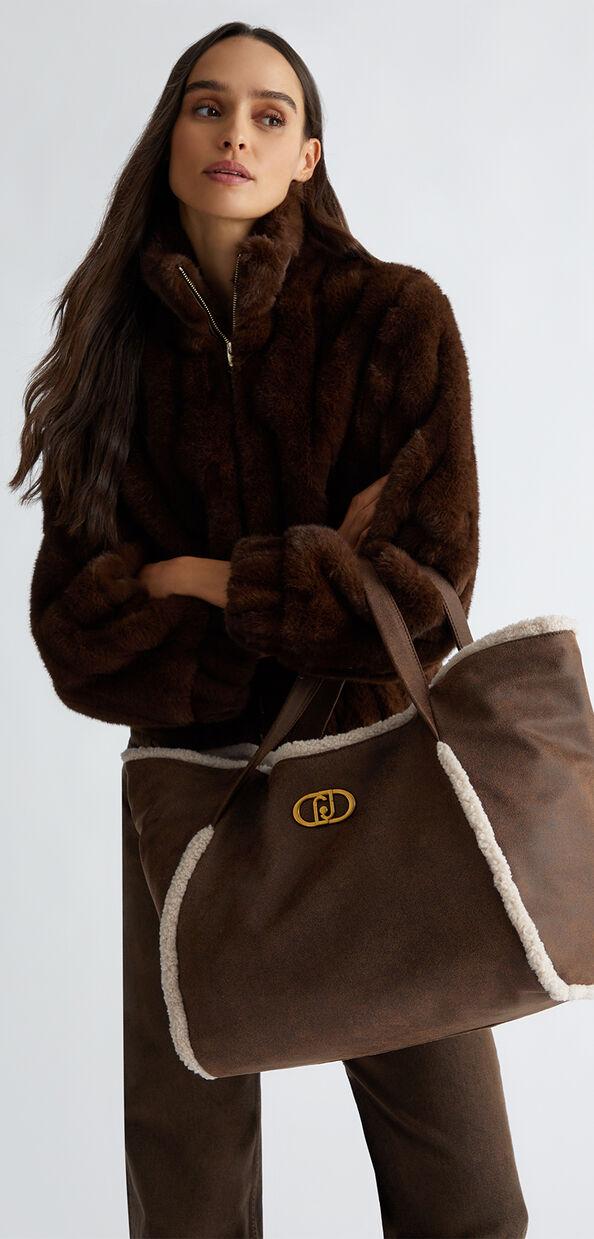 Liu Jo Shopping bag in tessuto spalmato con pochette