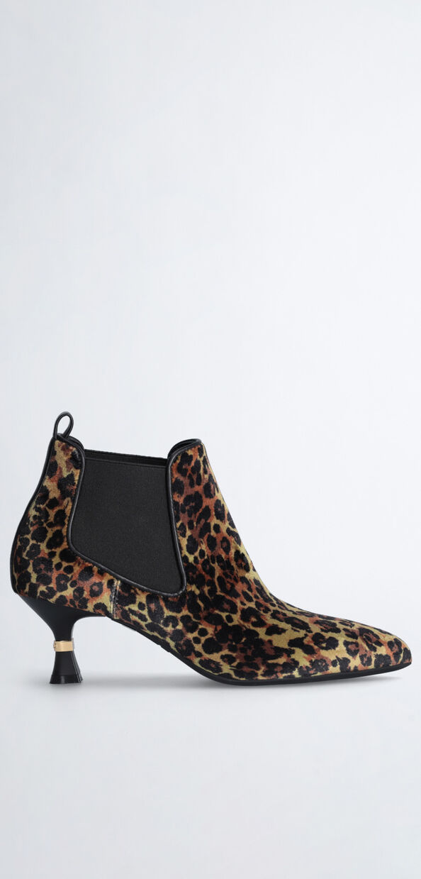 Liu Jo Stivaletti animalier con tacco basso a clessidra