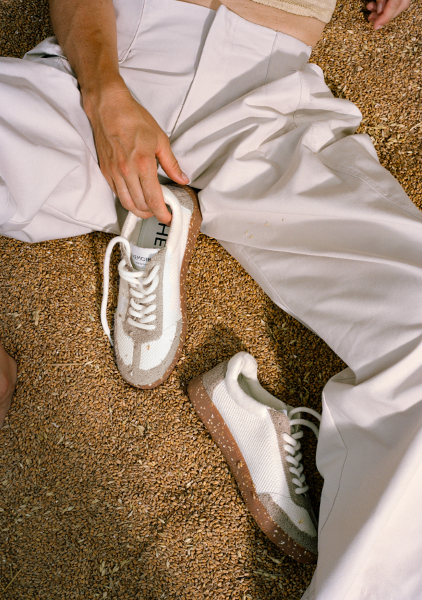 Themoirè AURA WHITE / TAUPE