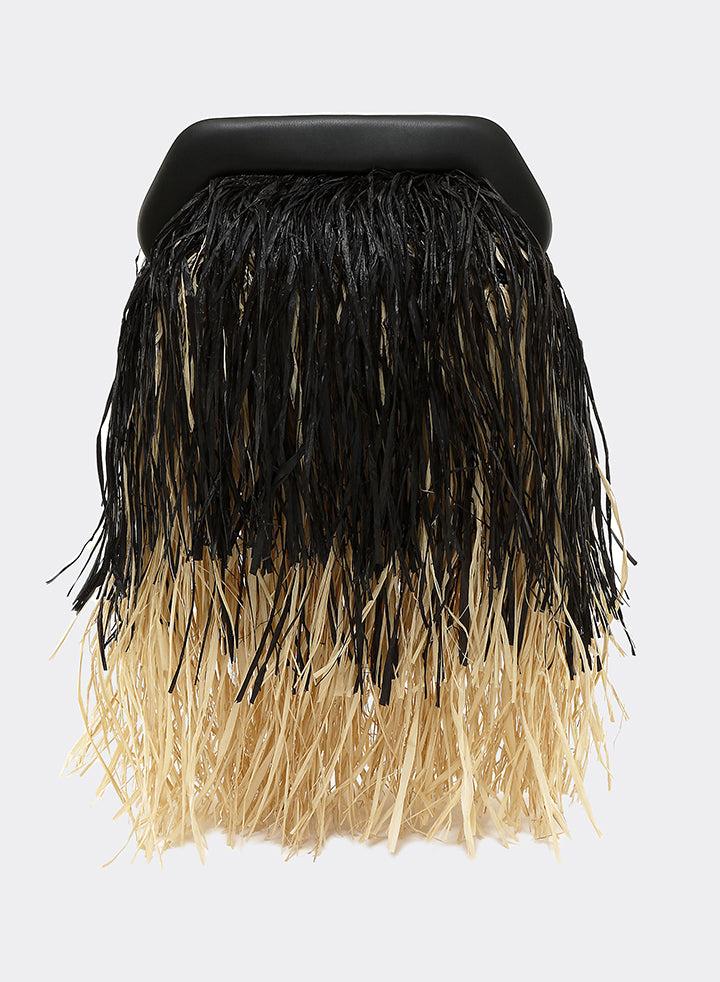 Themoirè BIOS STRAW FRINGES BLACK NATURAL