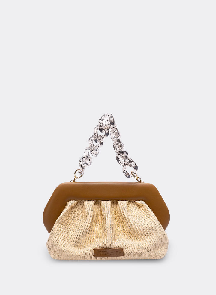 Themoirè BIOS STRAW SHELL / CARAMEL