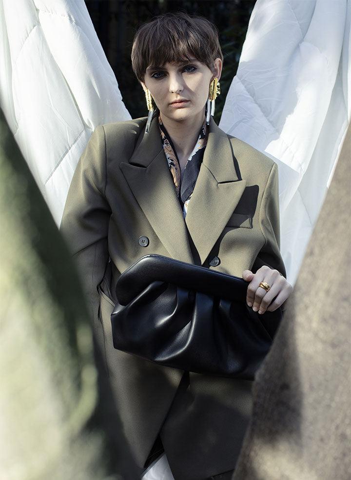 Themoirè BIOS VEGAN FABRIC BLACK &