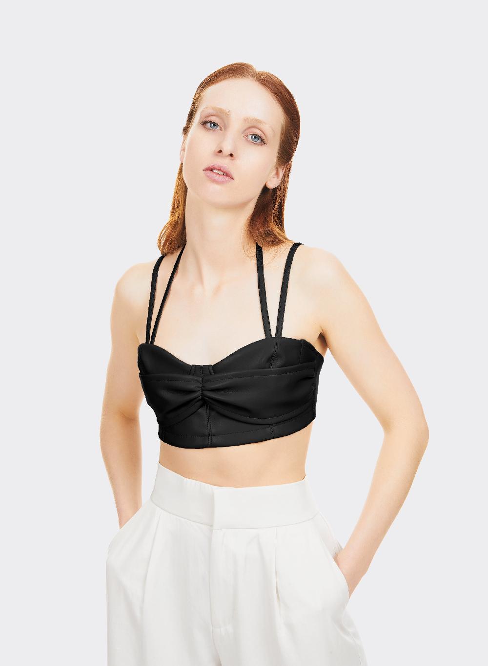 Themoirè BRALETTE VEGAN FABRIC BLACK